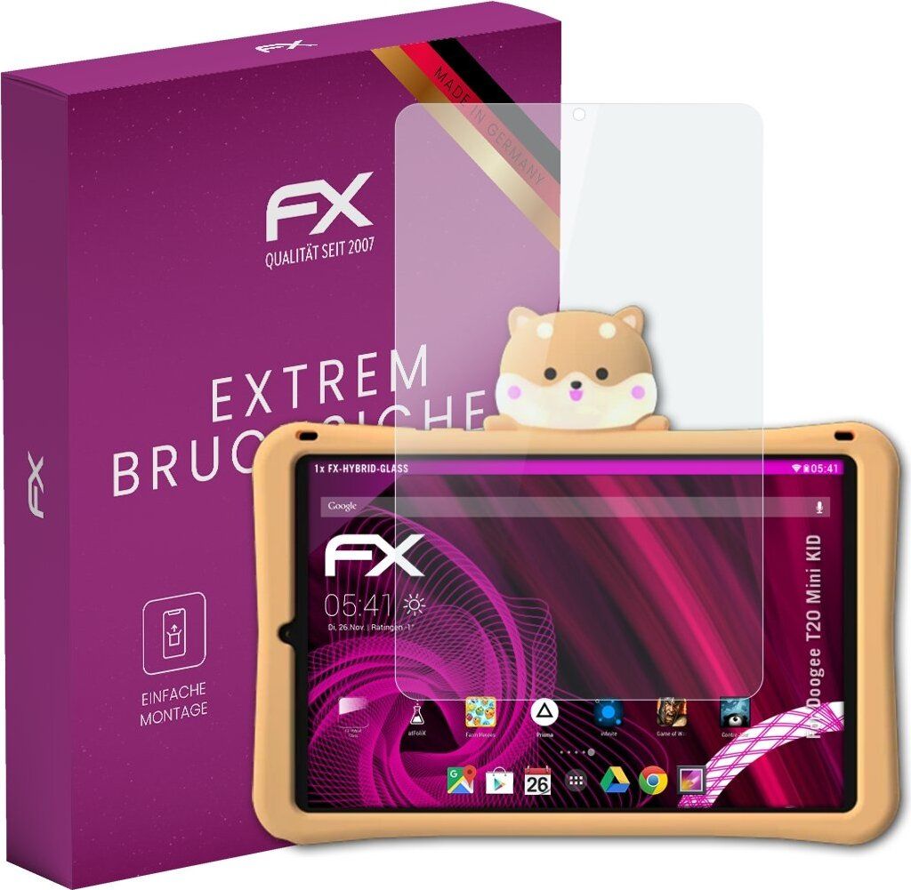 atFoliX FX-Hybrid-Glass Displayfolie kompatibel mit Doogee T20 Mini KID Glasfolie