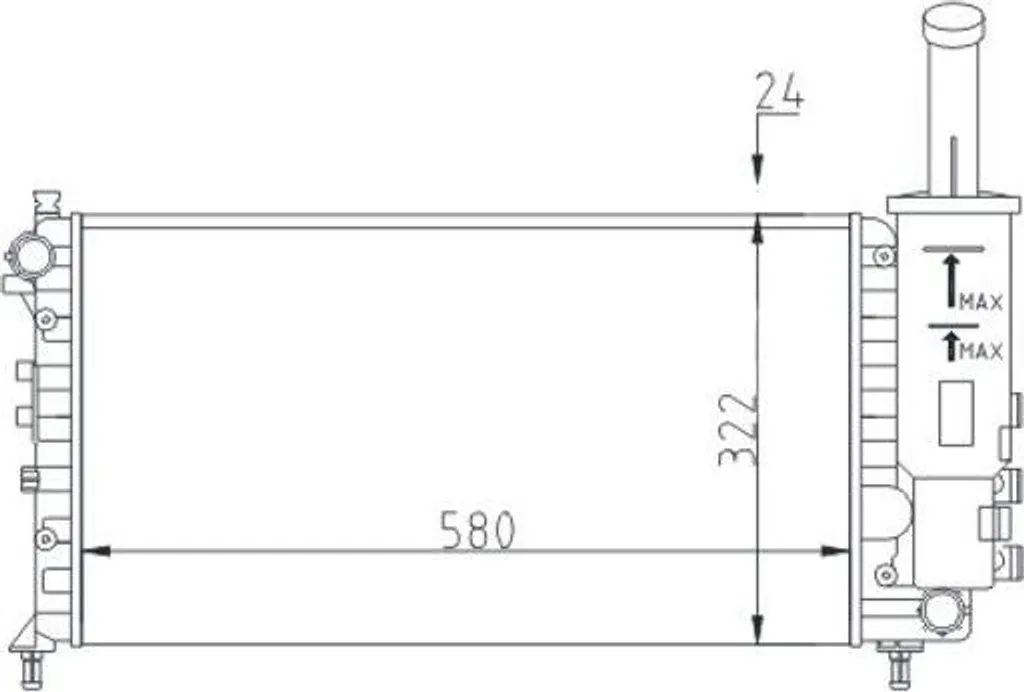 Radiateur Moteur HART 603 763 OE 46524603 pour Fiat Punto Essence