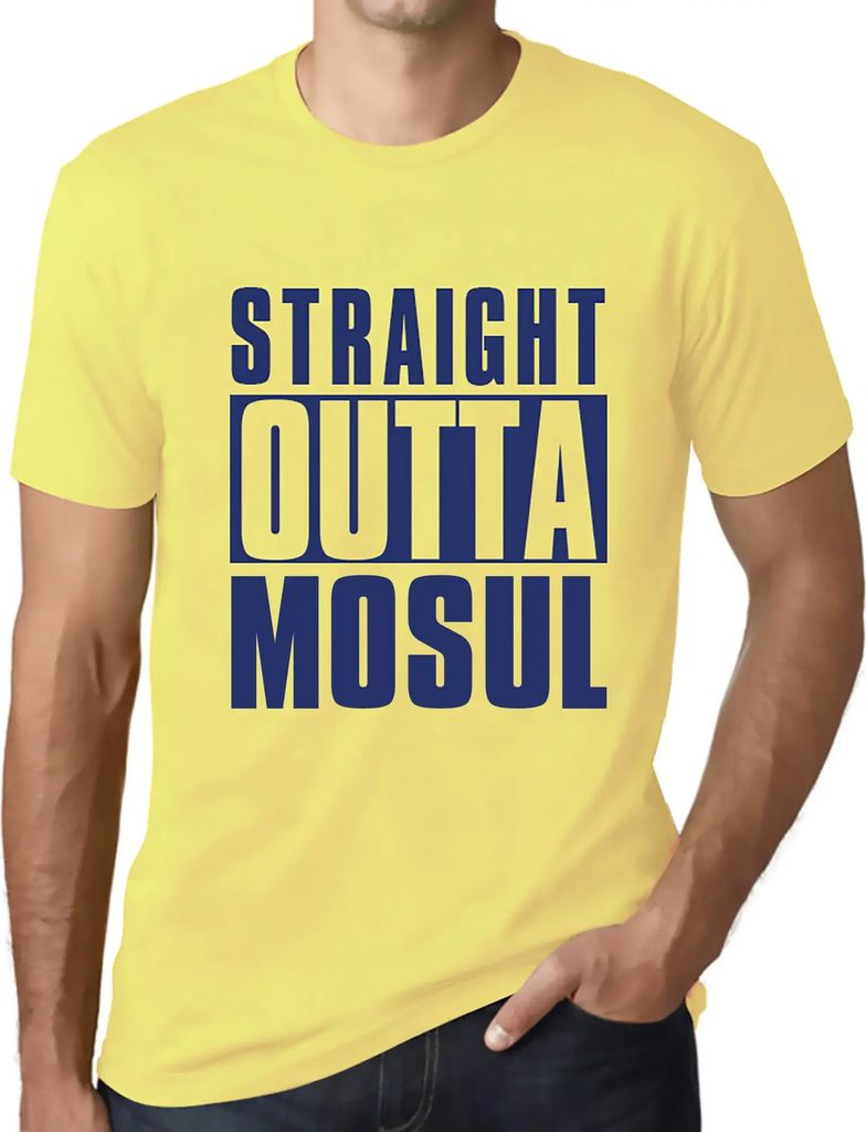 Herren Grafik T-Shirt Direkt aus Mosul – Straight Outta Mosul – Öko-Verantwortlich Vintage Jahrgang Kurzarm Lustige Druck Geburtstag Geschenk ...