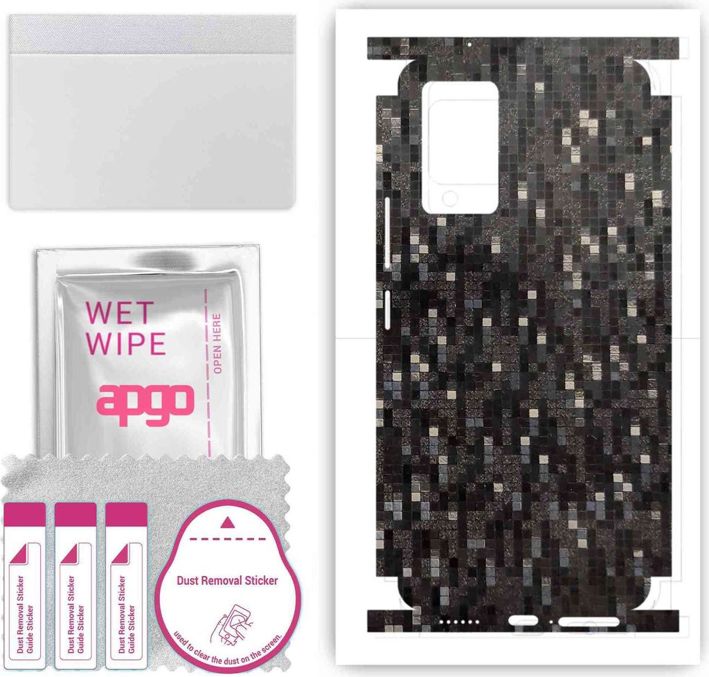 apgo Rückseite + Seiten Schutzfolie, Skin, kompatibel mit Vivo V21, Hinten Displayschutzfolie aus Vinylfolie, kratzfest, einfache Montage - Carbon...