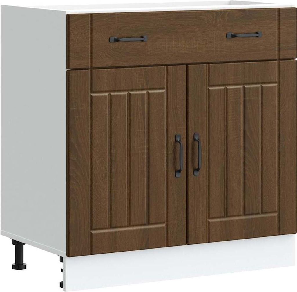 "WINTER SALE"Hängeschrank/Küchen-Unterschrank - elegantes Design - Küchenmöbel/Buffetschrank - Lucca Braun Eichen-Optik Holzwerkstoff - Küchen...