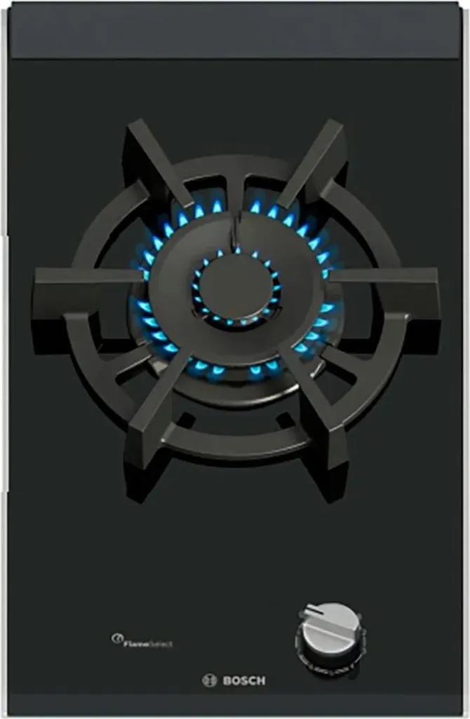 Plaque de cuisson gaz Domino Bosch Serie 8 30 cm brûleur Wok noir