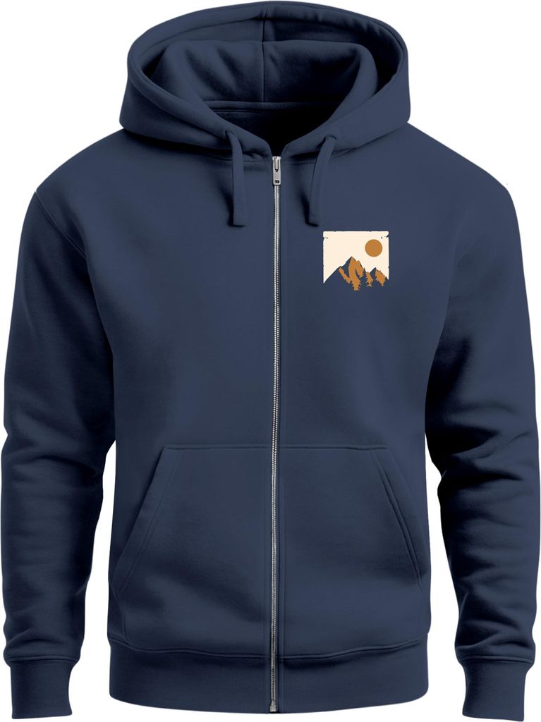 Herren Sweatjacke mit Kapuze Print Outdoor Logo Aufdruck Motiv Zipjacke Grapic Hoodie Hoodie Männer Fashion Streetstyle Neverless