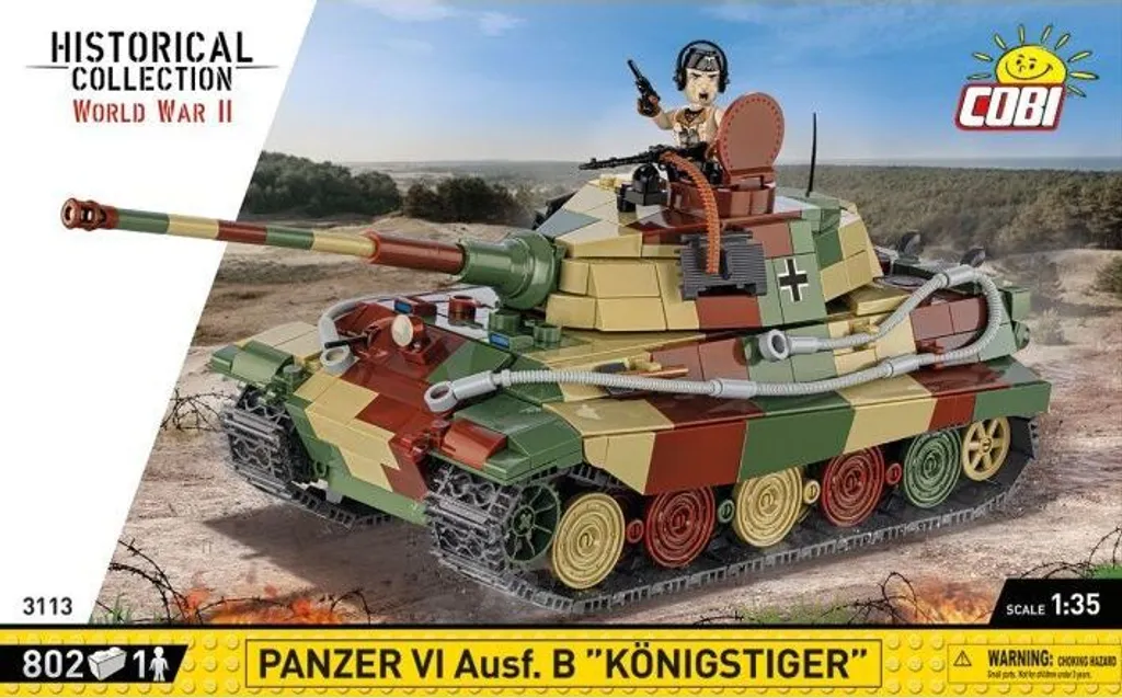 Char Tigre Royal COBI 3113 - Maquette de Char d'Assaut Allemand à Monter