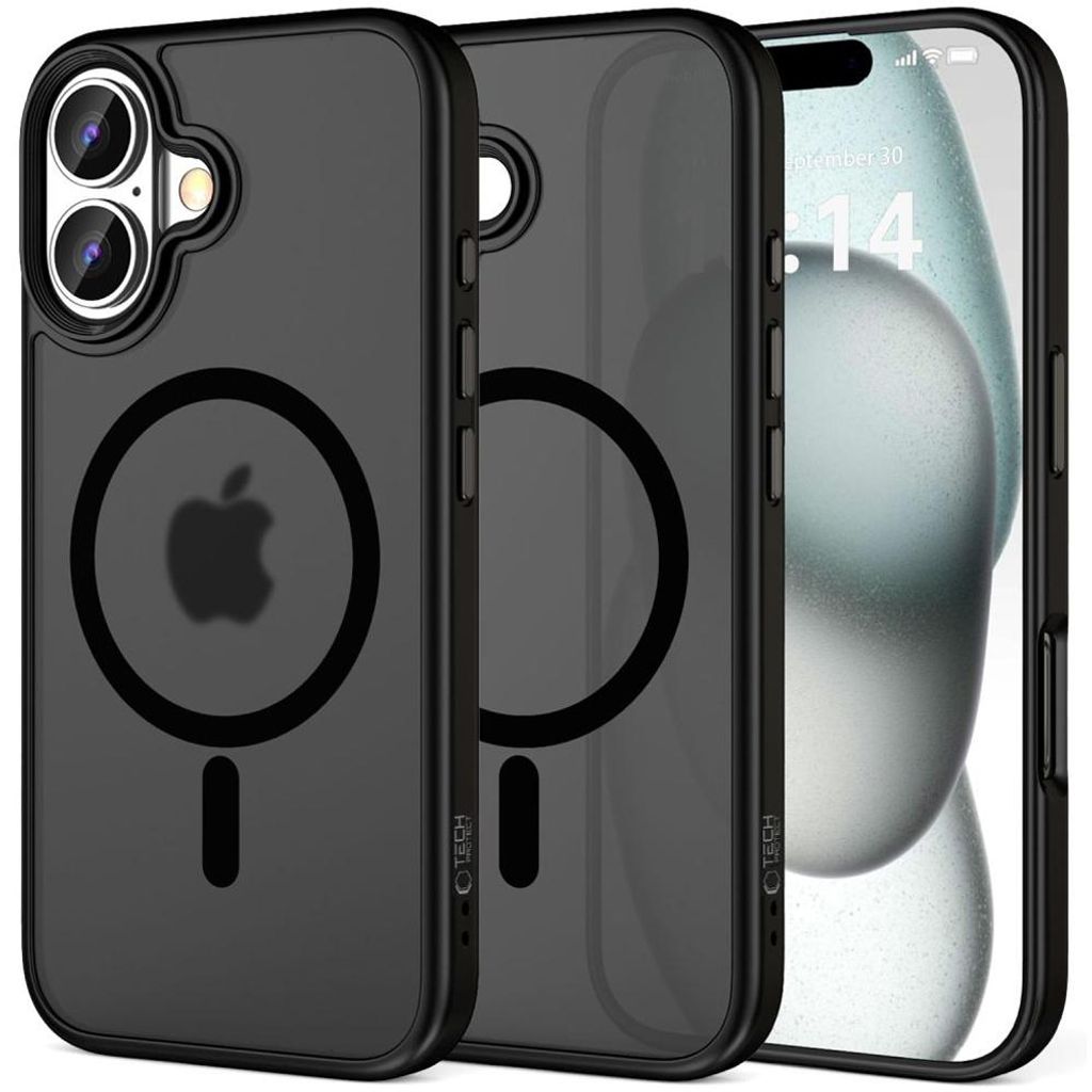 Tech-Protect Magmat Magsafe Iphone 16 Mattschwarz Produktbild 