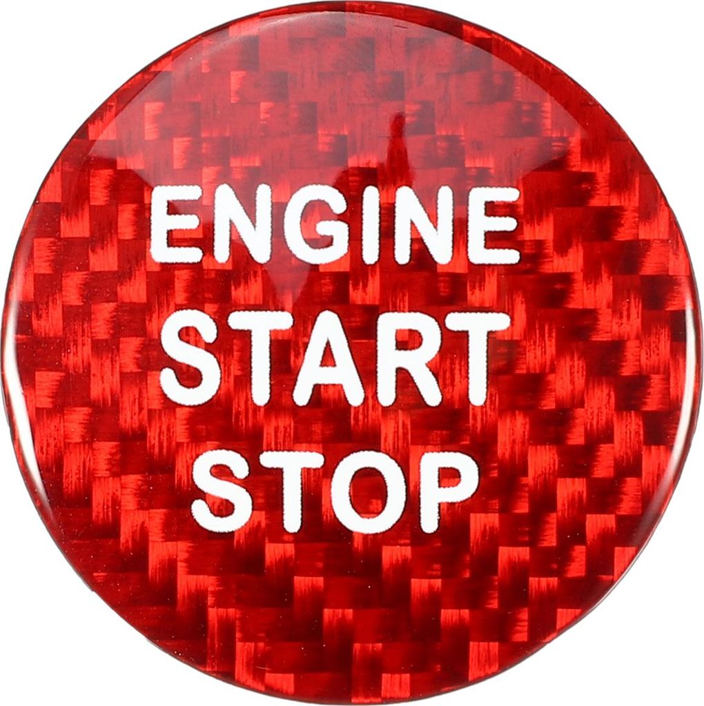 Motor Start Stop Knopf Abdeckung für Subaru BRZ langlebig | Zündschalter Aufkleber Rot 1 Stück