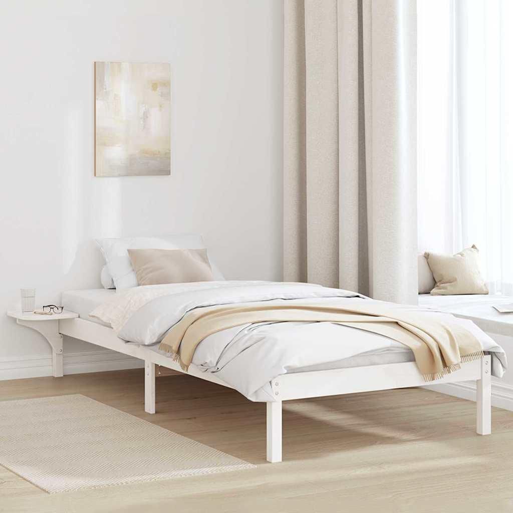 Maison Exclusive - Bettrahmen Weiß 90 x 190 cm Massives Kiefernholz