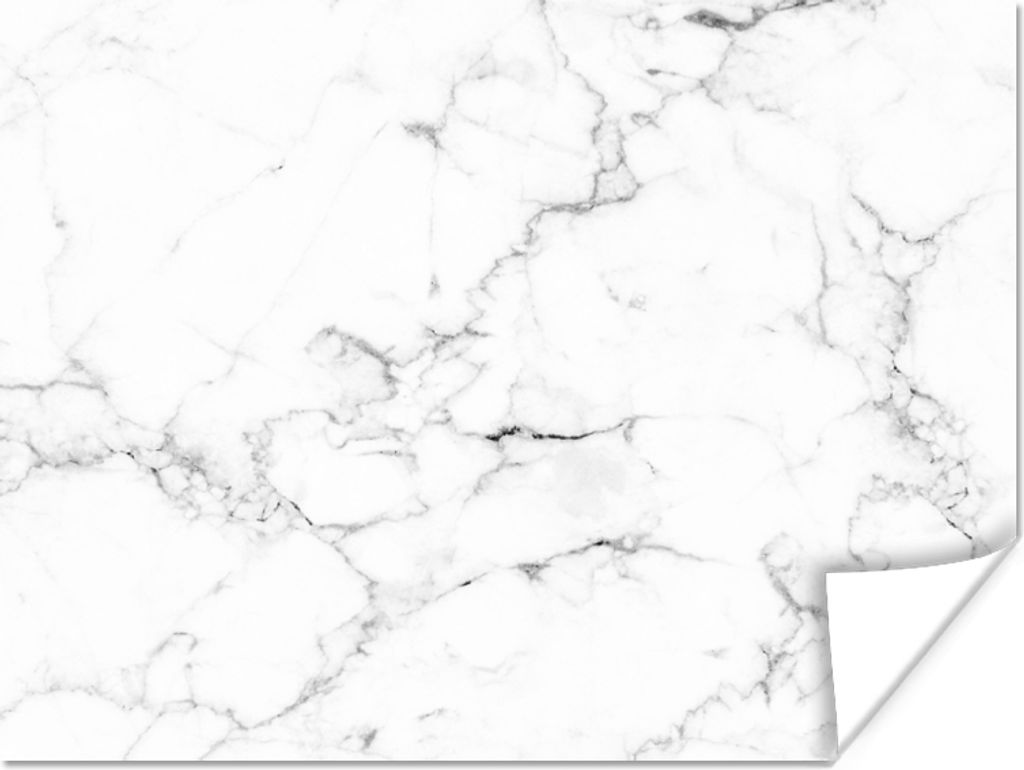 MuchoWow Poster Marmor - Weiß - Grau - Luxus - Marmoroptik - Strukturiert 80x60 cm - Kunst für zu Hause