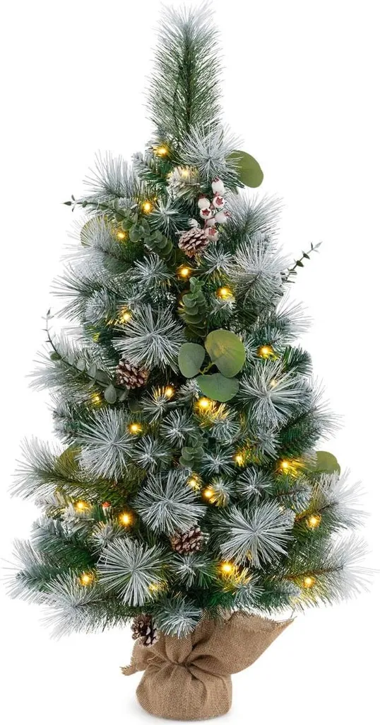 Sapin artificiel 90 cm pré-éclairé : fini la corvée des guirlandes et aiguilles