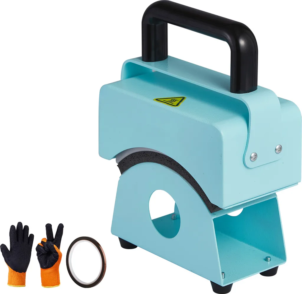 Presse Thermique Incurvée 15x8cm - Machine avec Contrôle Intégré et Gant