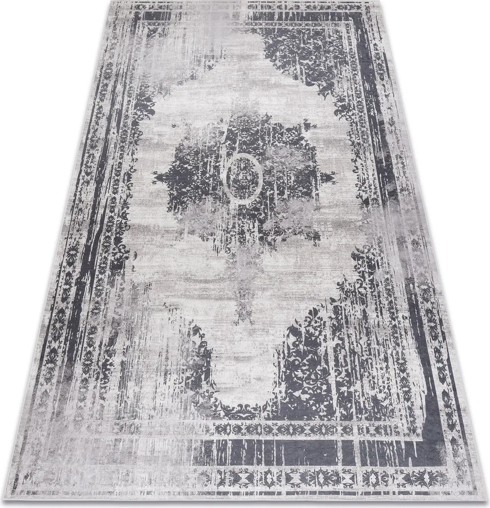 Tapis Anti-Glisse et Facile à Laver 160x220 cm Vintage Noir et Blanc 1187