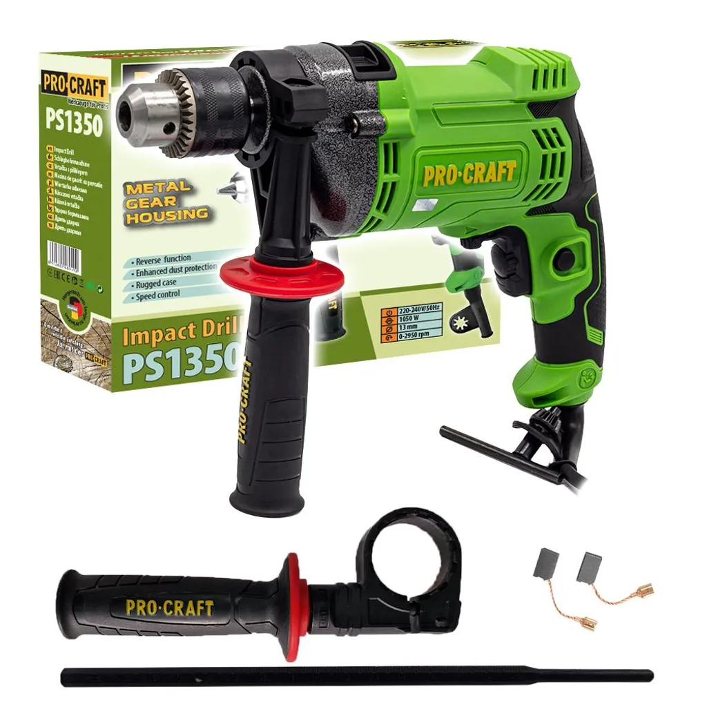 Perceuse Filaire Procraft PS1350 pour Perçage Béton Bois et Métal