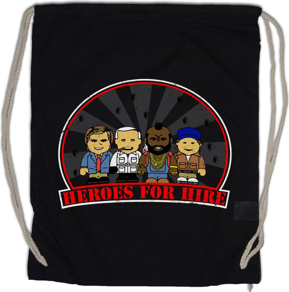 Urban Backwoods Heroes For Hire, Turnbeutel, Farbe: Schwarz