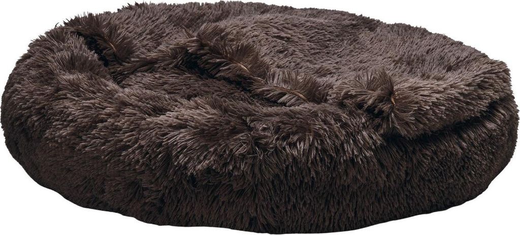 Beeztees Hundebett Yala aus Plüsch braun, Durchmesser: 80 cm
