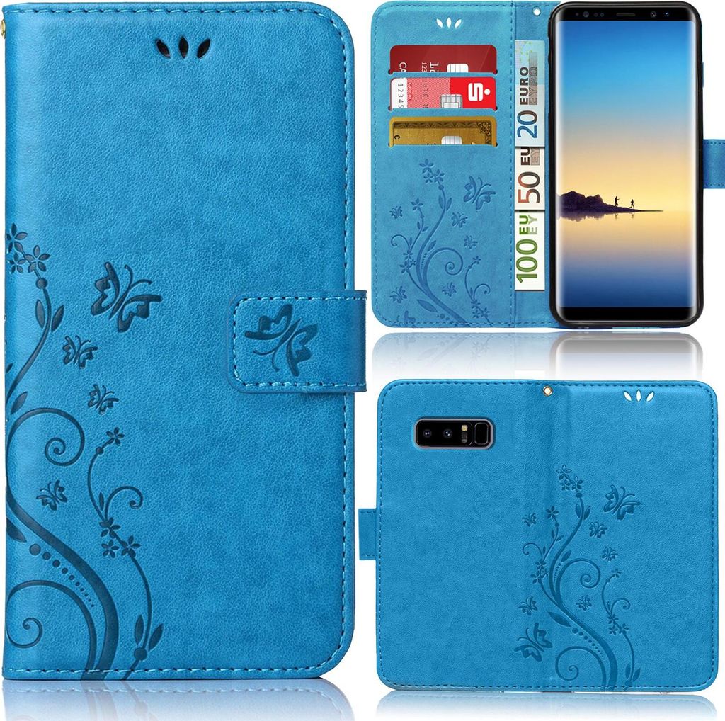 Handy Tasche für Samsung Galaxy S10 Plus Blau