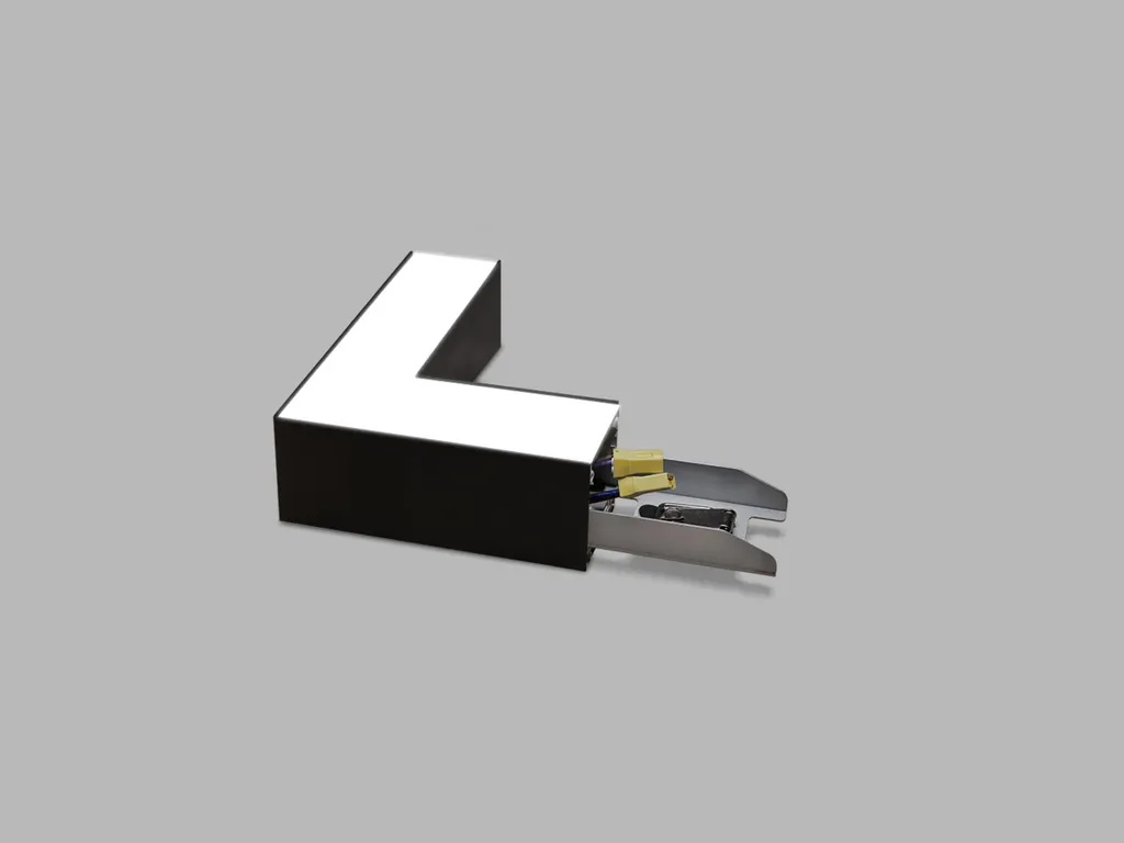 Applique d'angle LED LINO II Noire 12W avec Température de Couleur CCT
