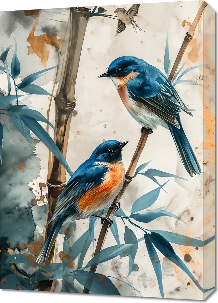 Bild 50x70cm Drei Vögel