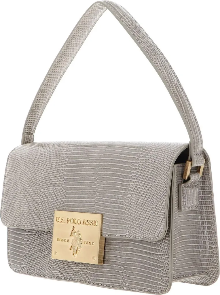 U.S. POLO ASSN. Winton Flap Handle Bag Beige Lizard - Sac de Soirée Chic - 2
