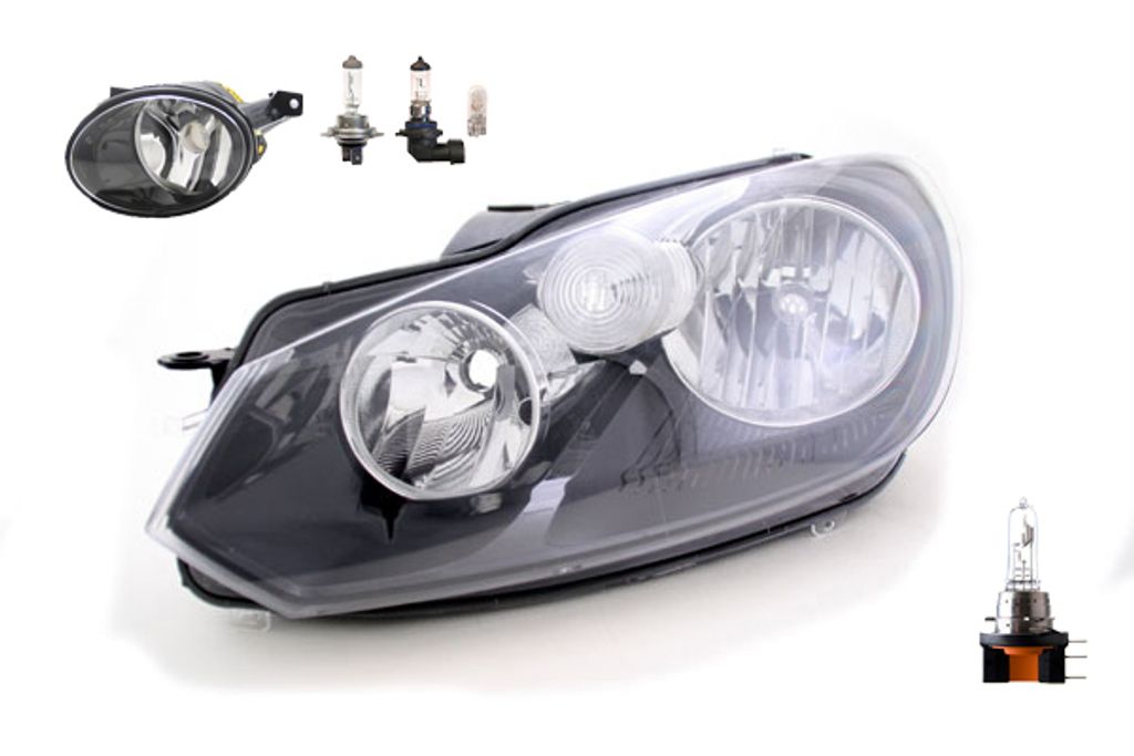 Johns, Scheinwerfer Halogen passend für VW Golf VI 5K1 AJ5 08-13 H7 H15 L +Nebel+Leuch. 5K1941005L 5K1941005E 5K1941005H 5K1941005J 5K1941005Q 5K1...