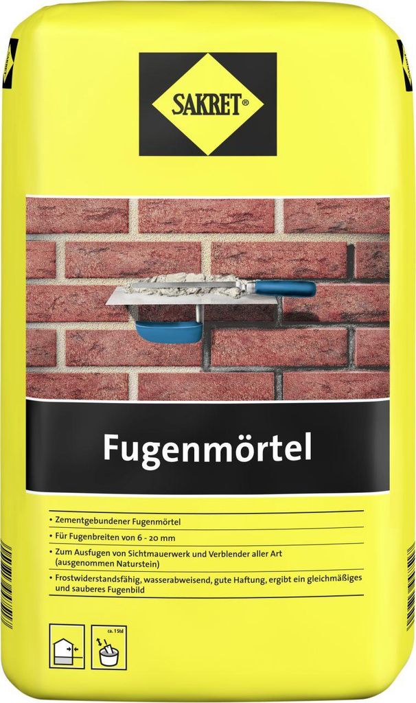 SAKRET Fugenmörtel 6 - 20 mm grau 25 kg Produktbild 