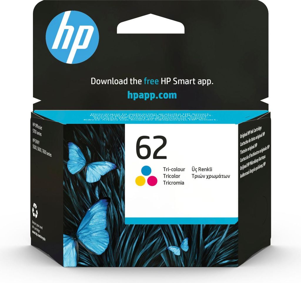 HP Cartuccia originale inchiostro tricromia 62 Immagine del prodotto 
