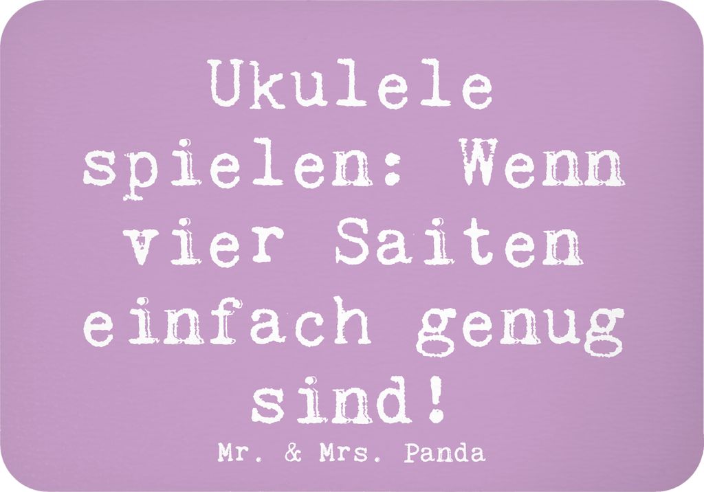 Mr. & Mrs. Panda magnet Spruch Ukulele Freude - Lavendeltraum - Geschenk, Kühlschrankmagnet, spielen, Lieder, Hawaii, Musik, whiteboardmagnet, Ler...