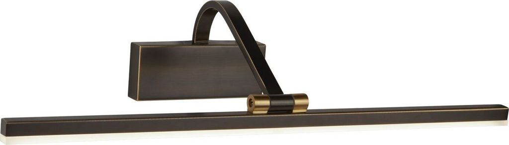 LED Bilderlampe Metall verstellbar 51 cm breit in Schwarz-Gold Antik 3000 K warmweißes Licht 679 lm