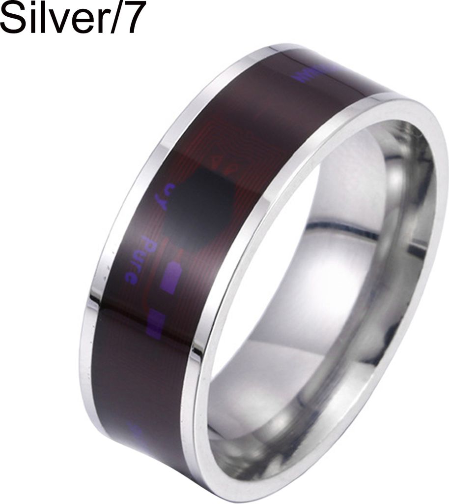 NFC Chip Ring Modische Bluetooth-kompatibel Verdickt Edelstahl Universal Smart Ring für Den Täglichen Gebrauch