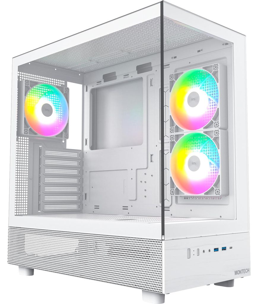 Montech XR, Tower, PC, Weiß, ATX, micro ATX, Mini-ITX, 17,5 Produktbild 