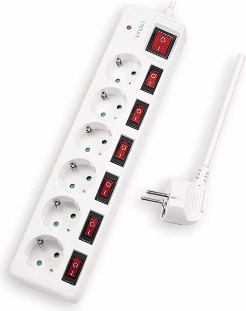Logilink Steckdosenleiste 6-fach,6xCEE 7/3,m. Obrázek produktu 
