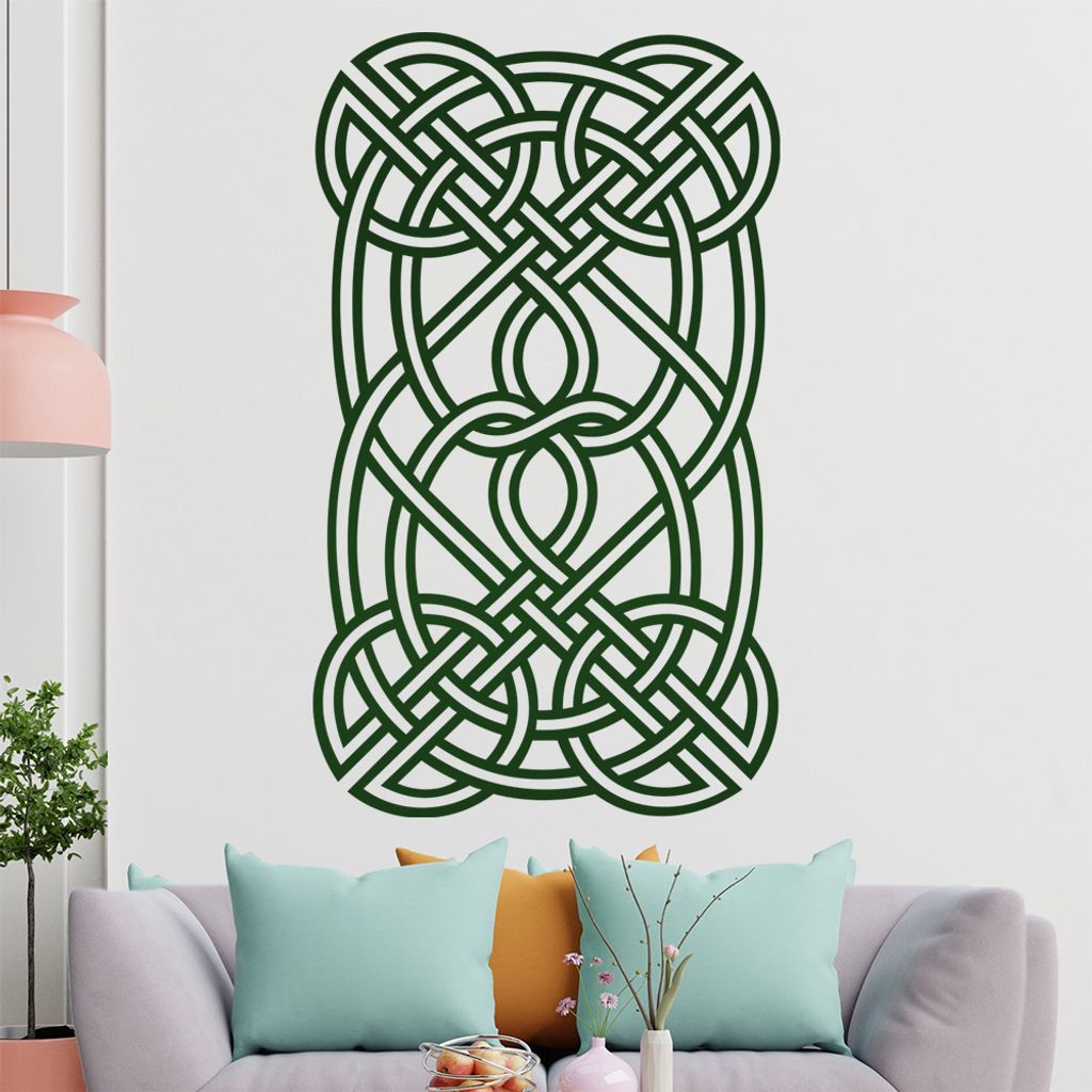 keltischer Knoten - Knotenmuster Wandtattoo in 6 Größen - Wandaufkleber Wall Sticker - Dekoration, Küche, Wohnzimmer, Schlafzimmer, Badezimmer
