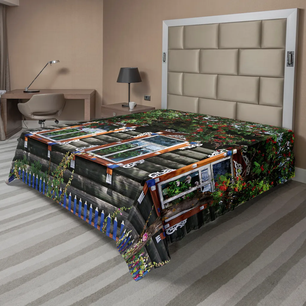 Drap à volants anti-plis 260x228 cm pour un lit toujours bien ordonné