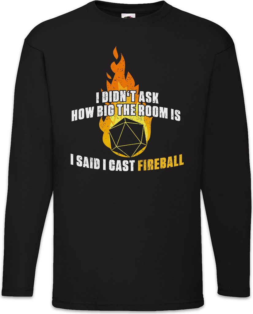 Urban Backwoods RPG Fireball, Langarm T-Shirt, Farbe: Schwarz, Größe: 2XL