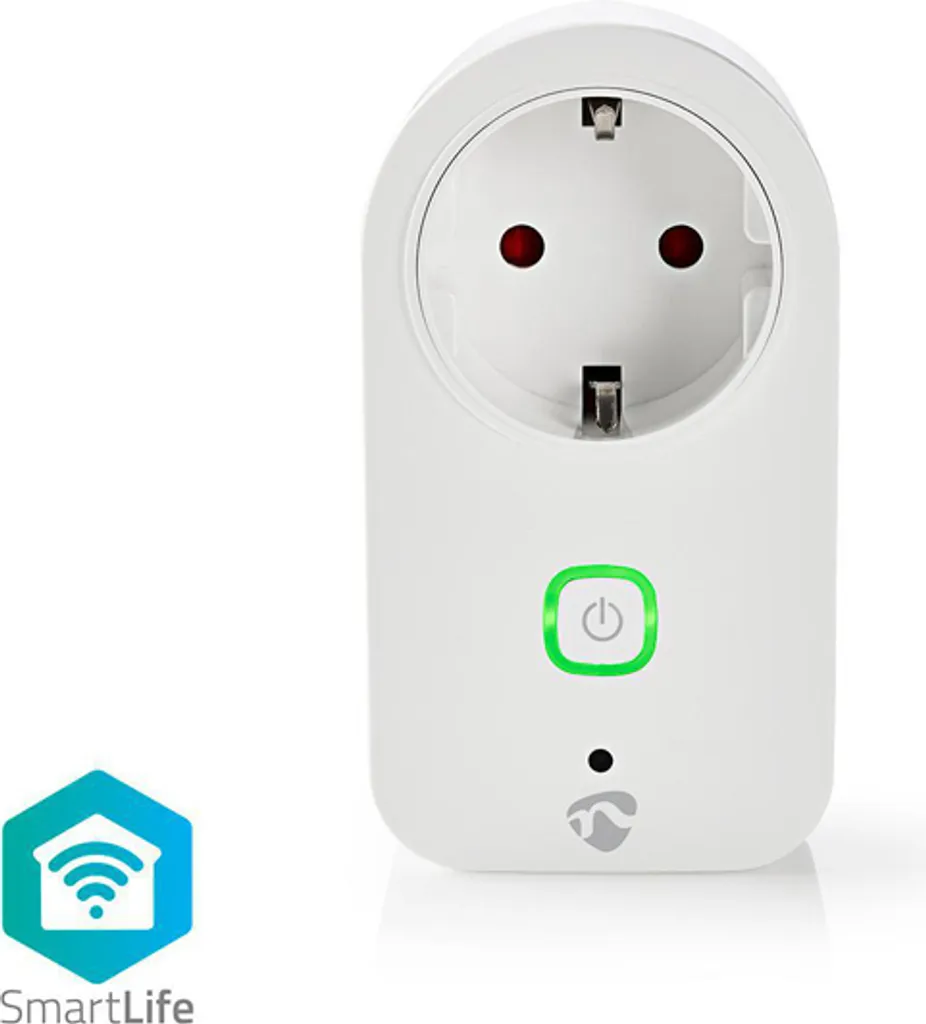 Prise connectée Nedis Smartlife WLAN 3680W avec compteur blanc NE550671327