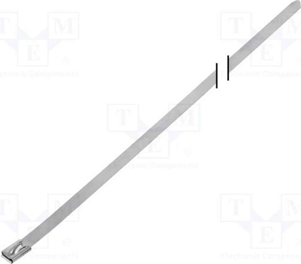 10x Kabelbinder W: 7,9mm Farbe: BU74-1000 Kabelbinder - Metall L: 1000mm 1112N Edel