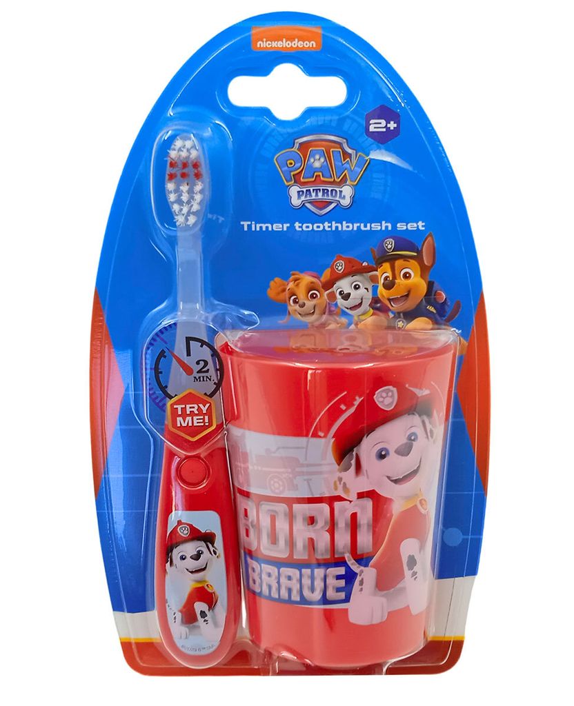 Kinderzahnbürste mit Timer rot - Marshall Produktbild 