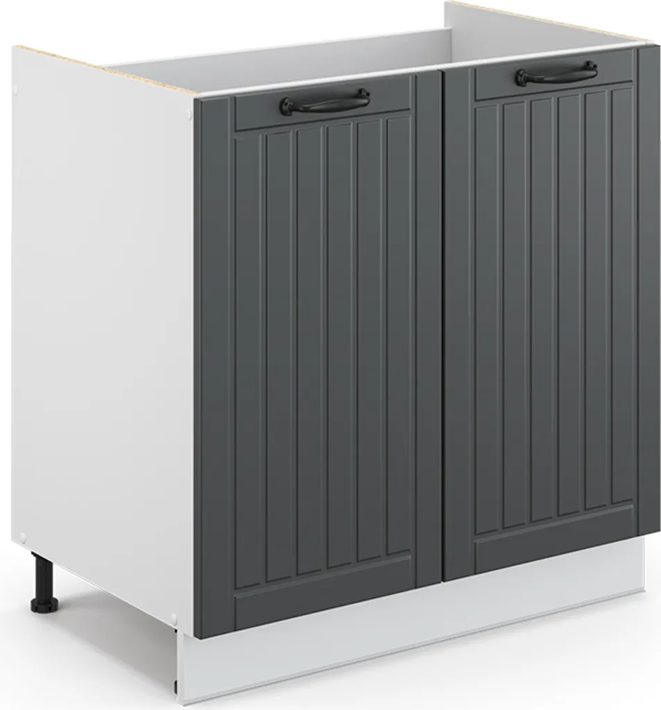 Vicco Mobile sottolavabo per bagno Fame-Line, 80 x 81.6 cm senza piano di lavoro, Antracite/Bianco