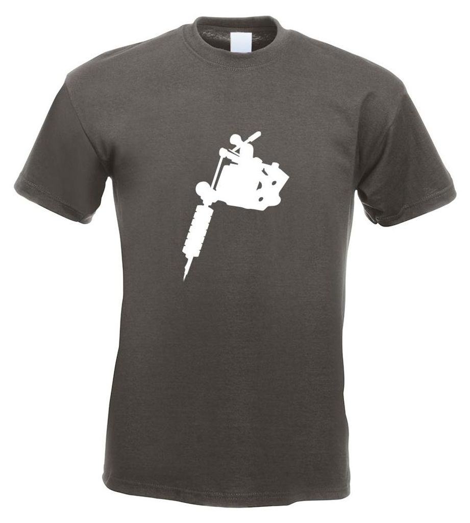 Kiwistar - T-Shirt - Graphit - Tätowiermaschine Motiv Bedruckt Funshirt Design Print - mit Motiv Bedruckt - Funshirt Design - Sport - Freizeit - H...