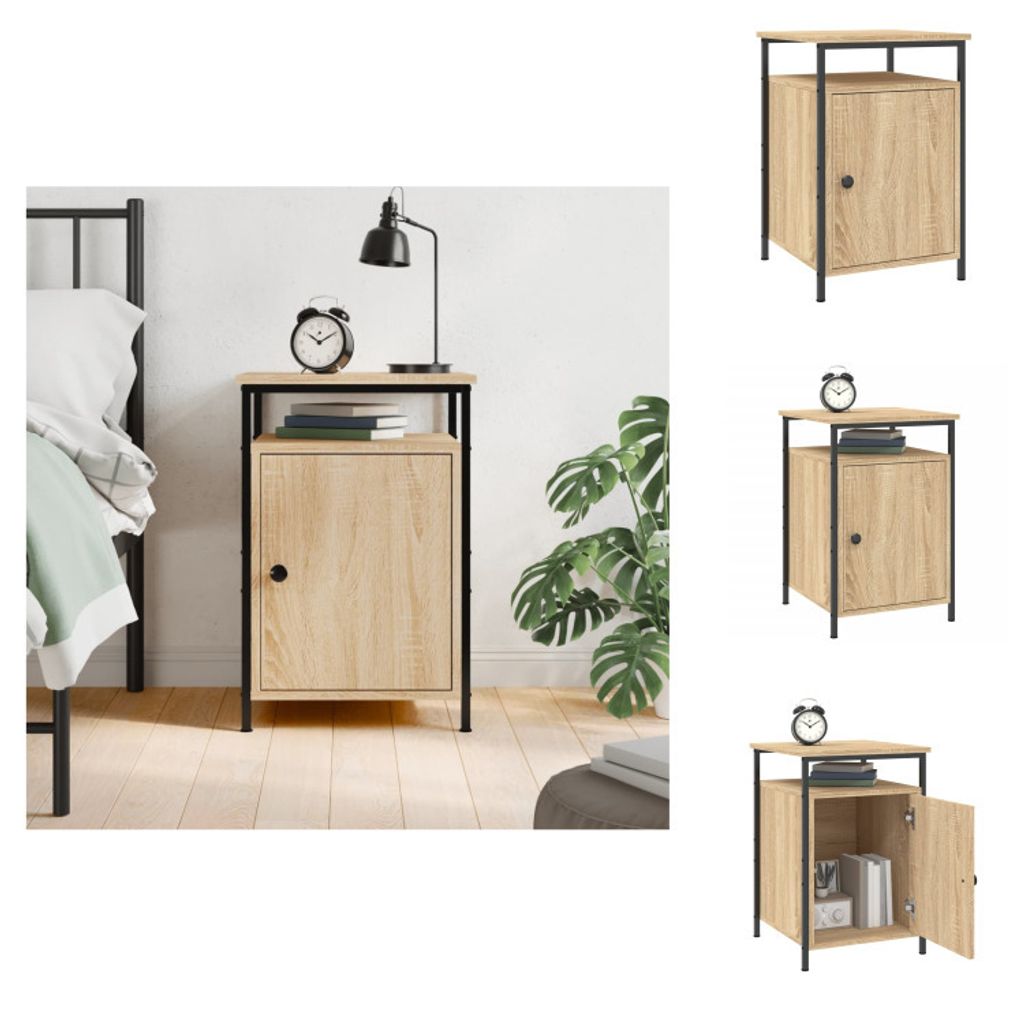 vidaXL Nachttisch Sonoma-Eiche 40x42x60 cm Holzwerkstoff - Nachttische