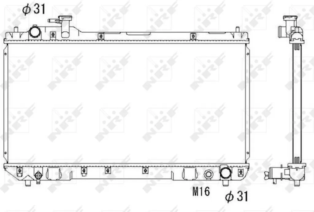 Radiateur NRF 53275 Aluminium Haute Dissipation pour RAV 4 I 164007A470