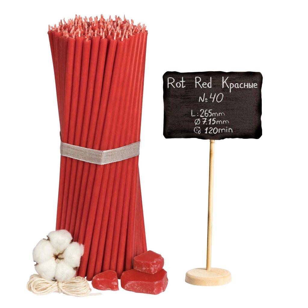 Diveevo Candele di cera d'api Kirchliche Nr. 30 – 50 pezzi, candele rituali di alta qualità, lunghezza: 29,5 cm, diametro: 8,5 mm, 150 minuti, colore verde, 700 g, senza gocce e fumo