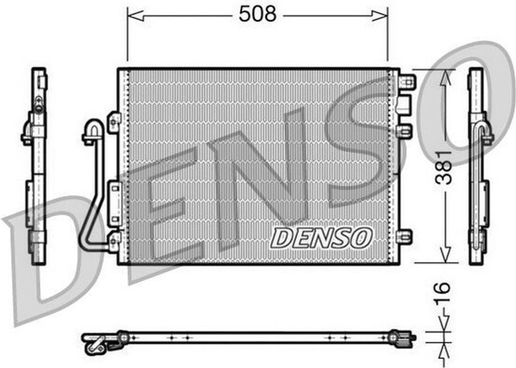 DENSO DCN37001 Kondensator Klimaanlage Klimakondensator für RENAULT CLIO II (BB0/1/2, CB0/1/2)