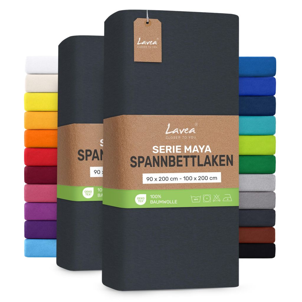 Zestaw 2 sztuk prześcieradeł satynowych Lavea®, 90/100x200 Zdjęcie produktu 
