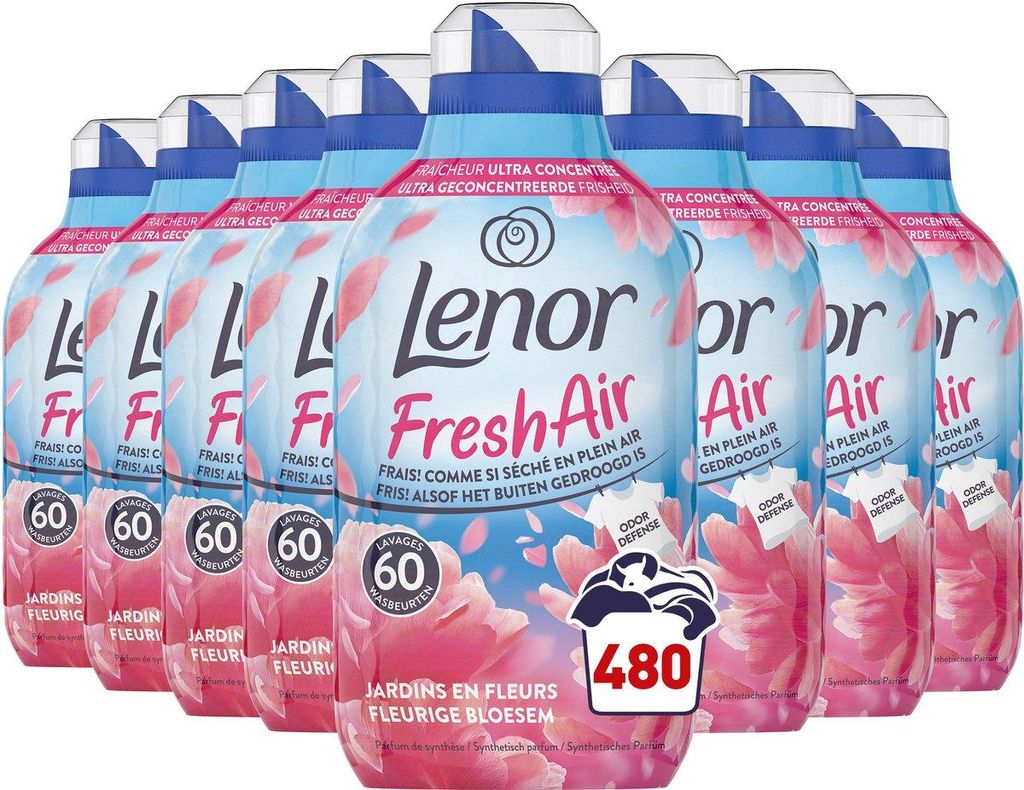 Lenor Fresh Air Adoucissant textile, parfum floral - 8 x 60 Image du produit 