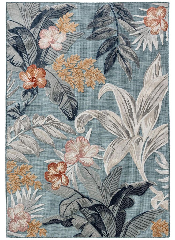 In- & Outdoor-Teppich Flora Multicolor 200x300 cm Outdoor Rechteckig Muster Kurzflor benuta