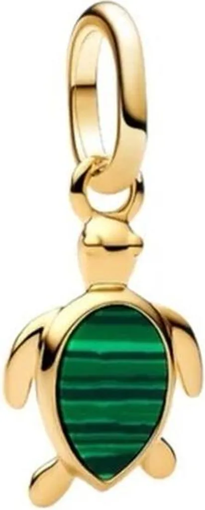 Charm perle de verre Pandora 763823C01 doré pour votre bracelet