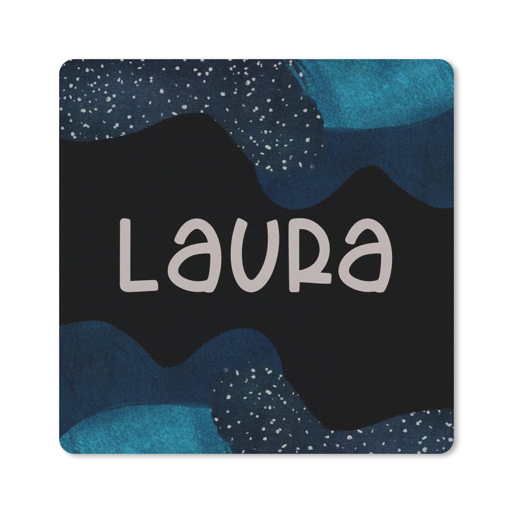 MuchoWow Mauspad Mousepad Laura - Pastell - Mädchen 20x20 cm - Mousepads - Maus Mat - Pad - Mausunterlage - Desk Mat - Bureauartikeln