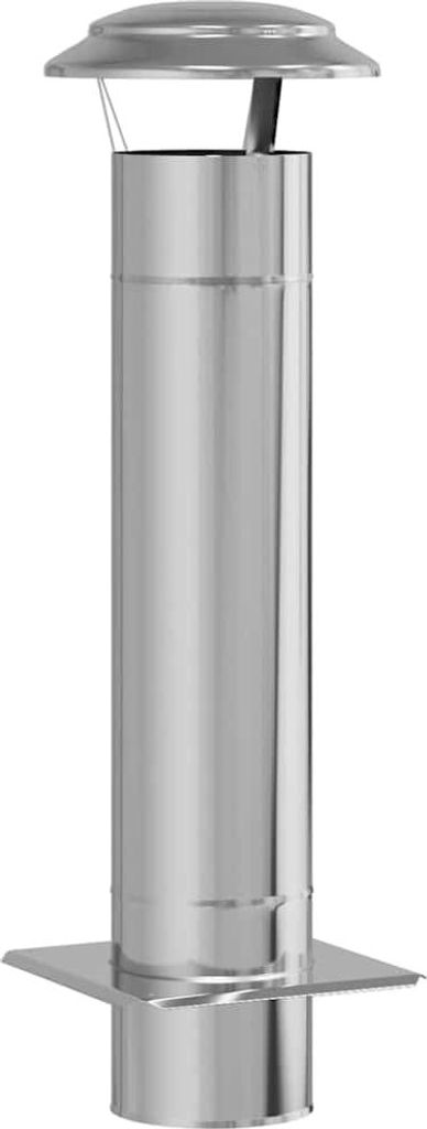 Kaminverlängerung Silber 25 x 25 x 82 cm Edelstahl
