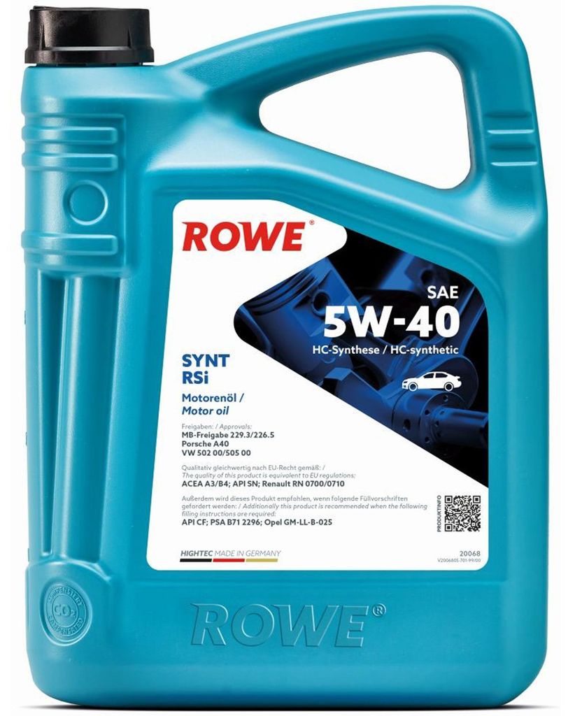 Rowe Hightec Synt RSi SAE 5W-40 Motoröl, 5l