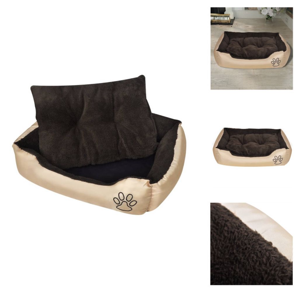 vidaXL Hundebett Beige und Braun XXL - Hundebetten